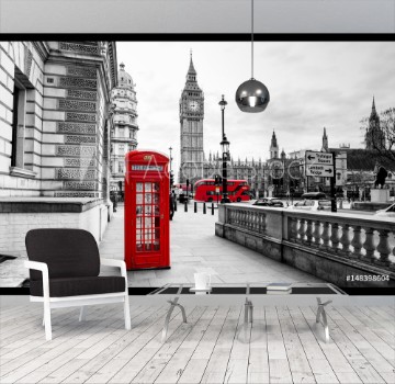 Bild på London Telephone Booth and Big Ben